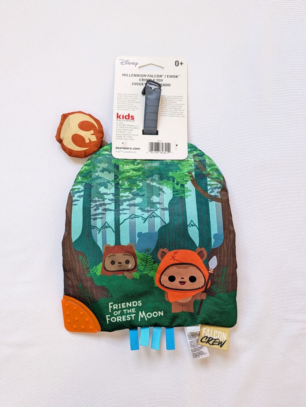 Star Wars Sensory Baby Toy Millennium Falcon Ewok Crew Crinkle NWT